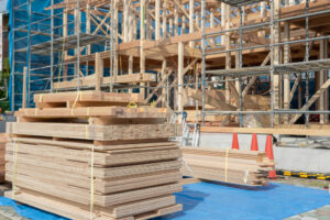 住宅ローンを組んで建築中の1,000の家